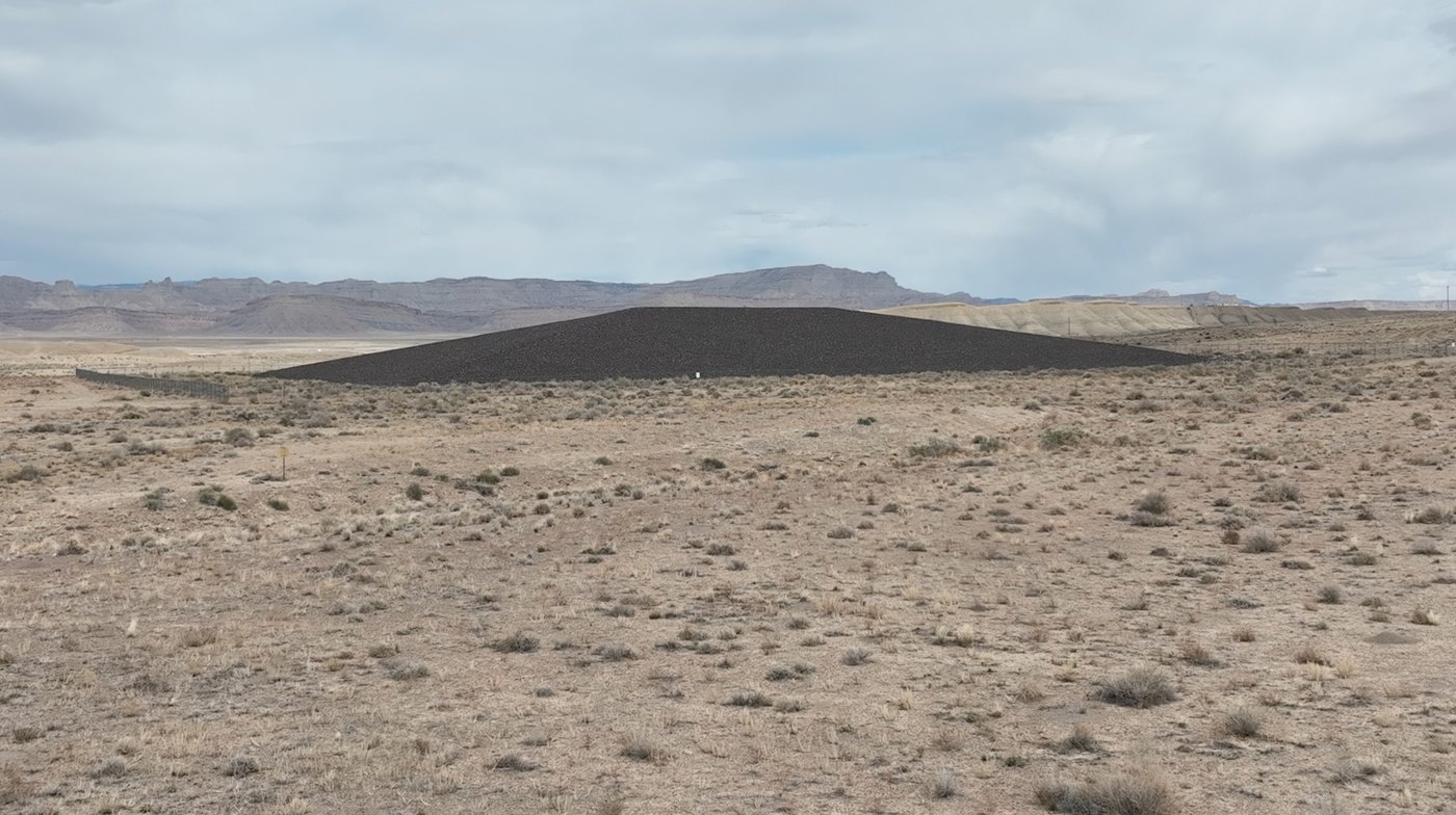 The uranium containment mound at Green River.